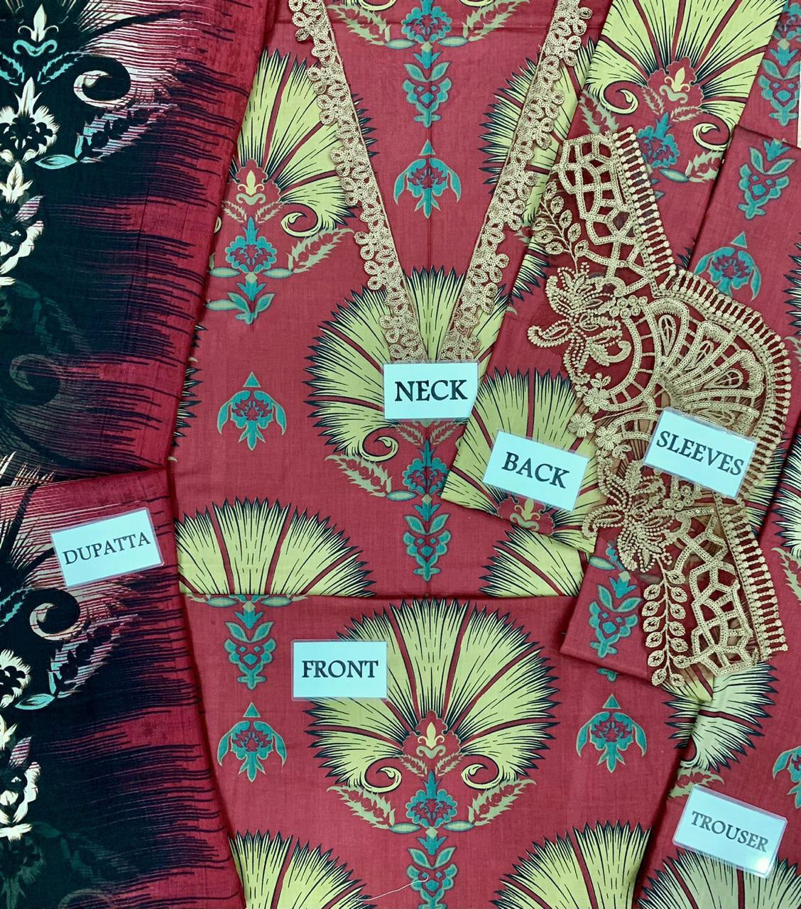 Embroidered Lawn 3 Piece Unstitched Suit MBL-MPT-2209-B-24- Summer Collection