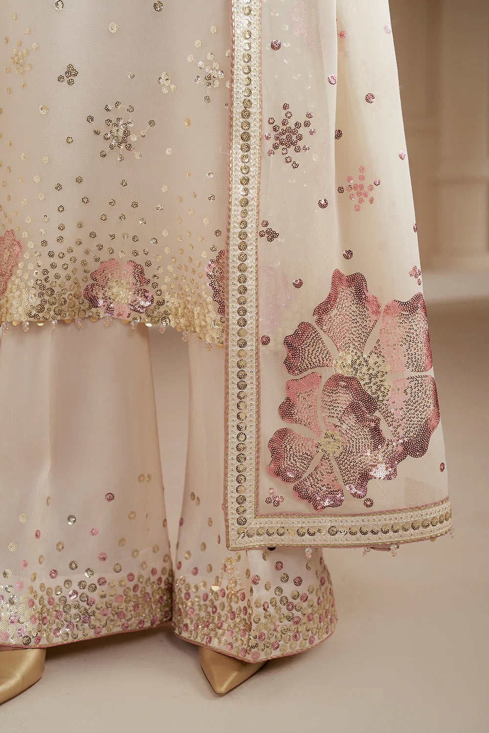 Chiffon Embroidered 3 Piece Unstitched UC-3069 -Party Wear
