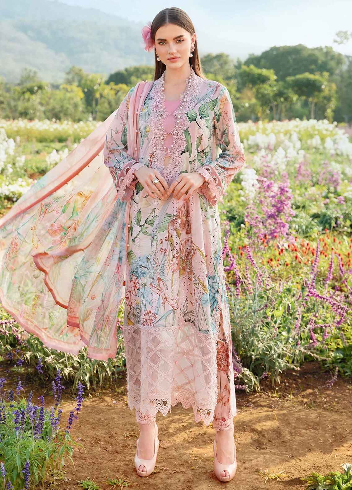 Chicken Lawn 3 Piece Unstitched Suit MBL-MPT-2502-A-25-Summer Collection