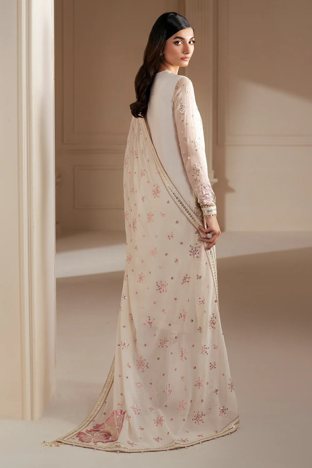 Chiffon Embroidered 3 Piece Unstitched UC-3069 -Party Wear