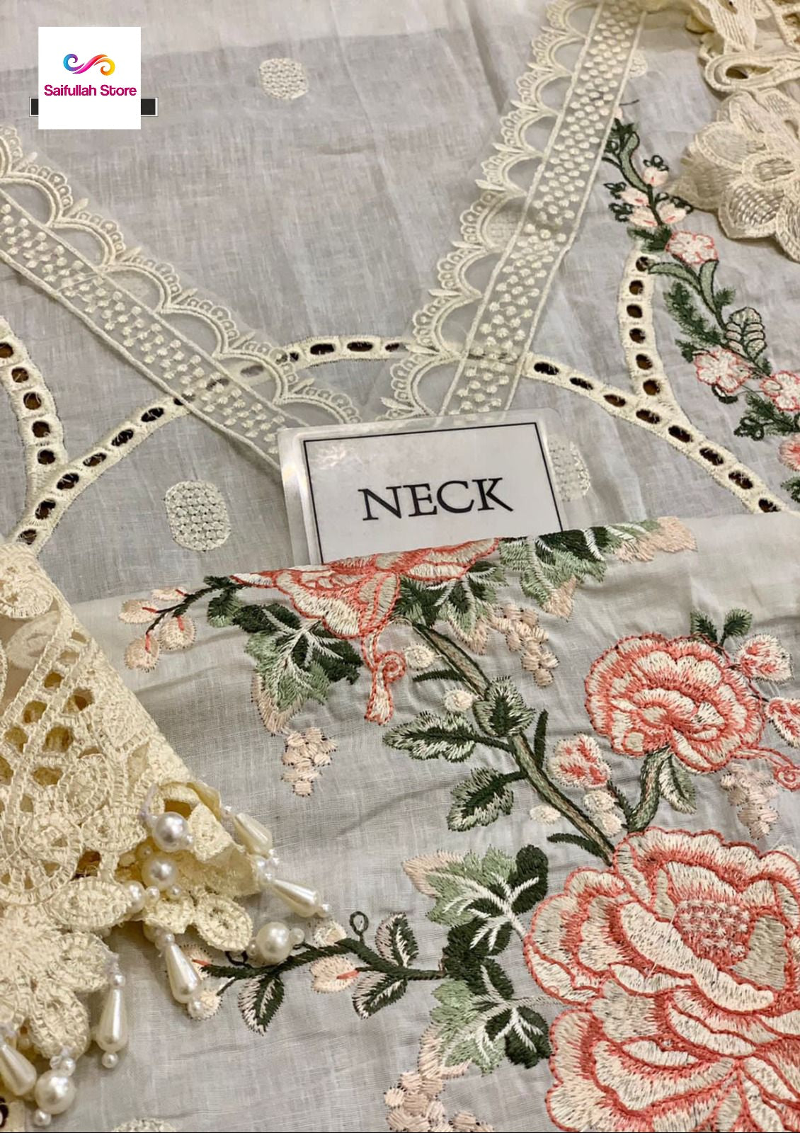 Chicken Embroidered Lawn 3 Piece Unstitched Suit D-2302-A-Summer Collection