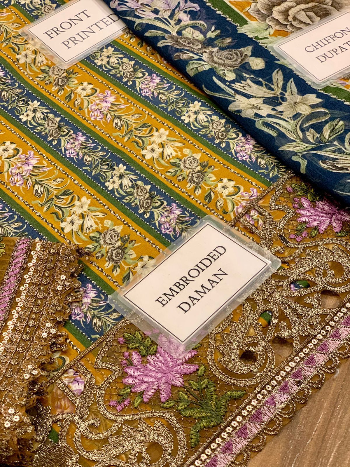 Embroidered Lawn 3 Piece Unstitched Suit MBL-MPT-2107-A-24 - Summer Collection