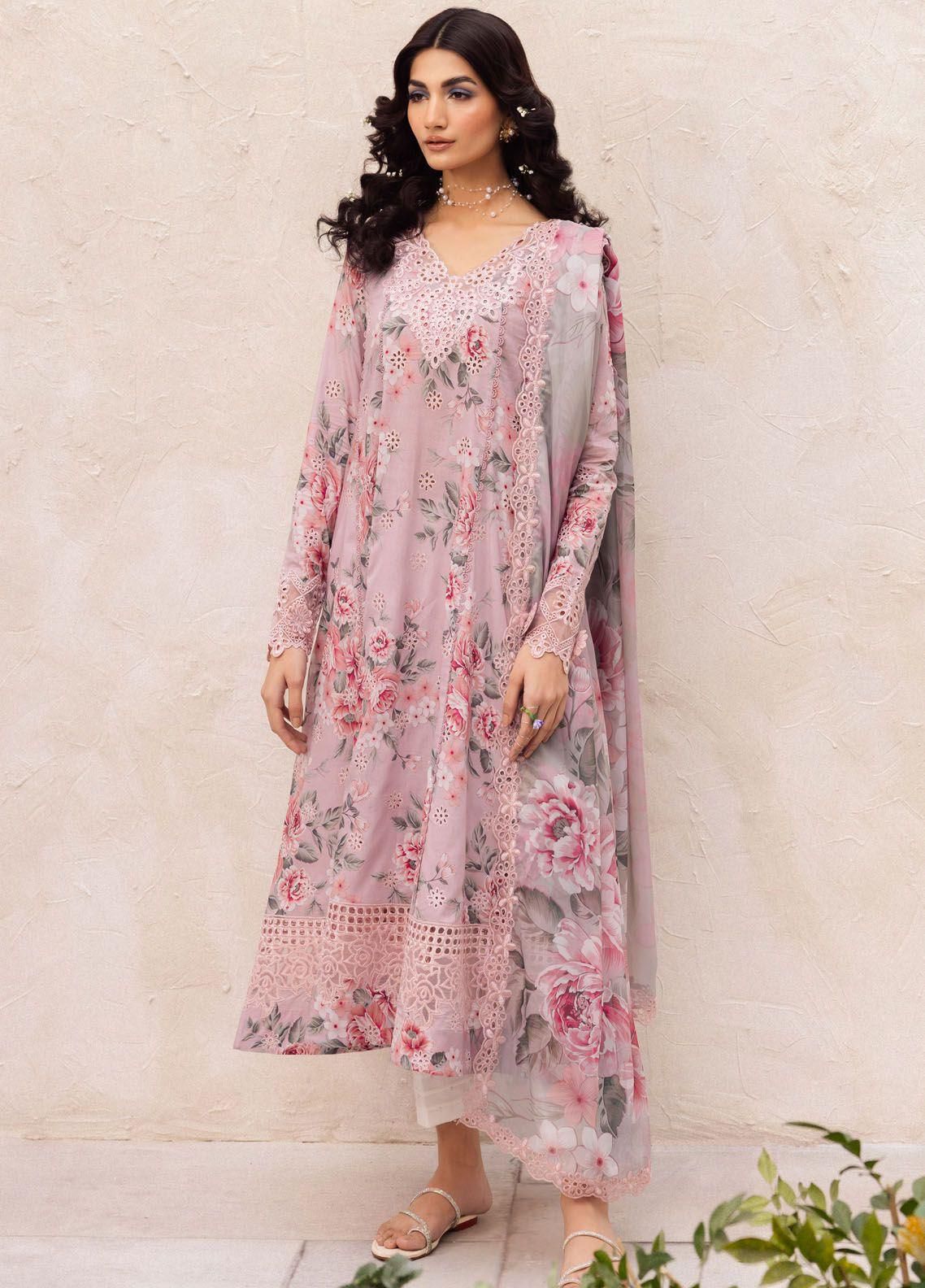 Chicken Kari Embroidered Lawn 3 Piece Unstitched Suit - Summer Collection