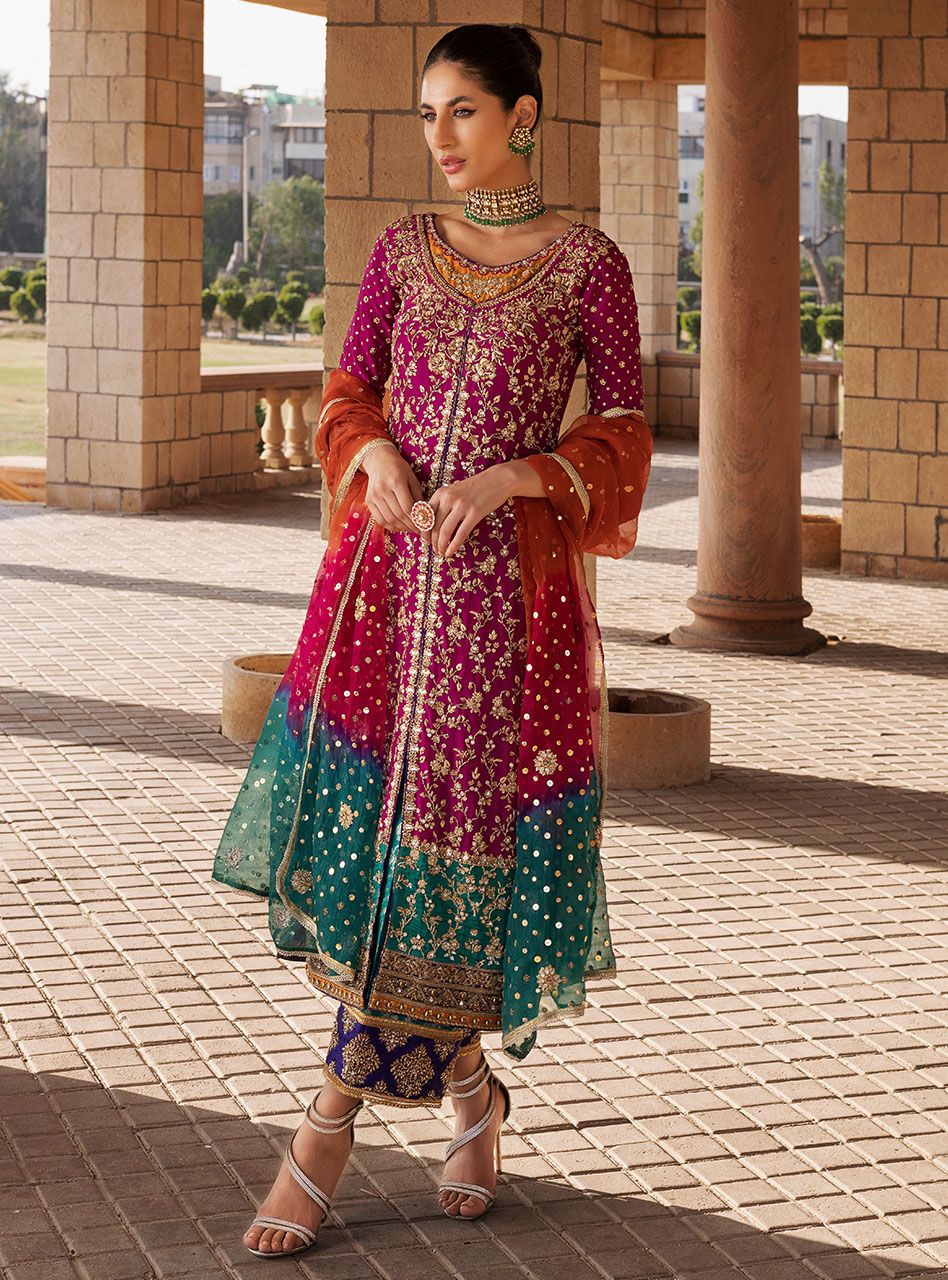 Luxury Chiffon Embroidered Collection Unstitched 3 Piece Dress-Party Wear