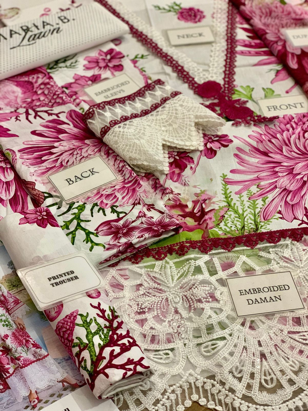 Embroidered Lawn 3 Piece Unstitched Suit MBP-MPT-2510-A-25 - Summer Collection