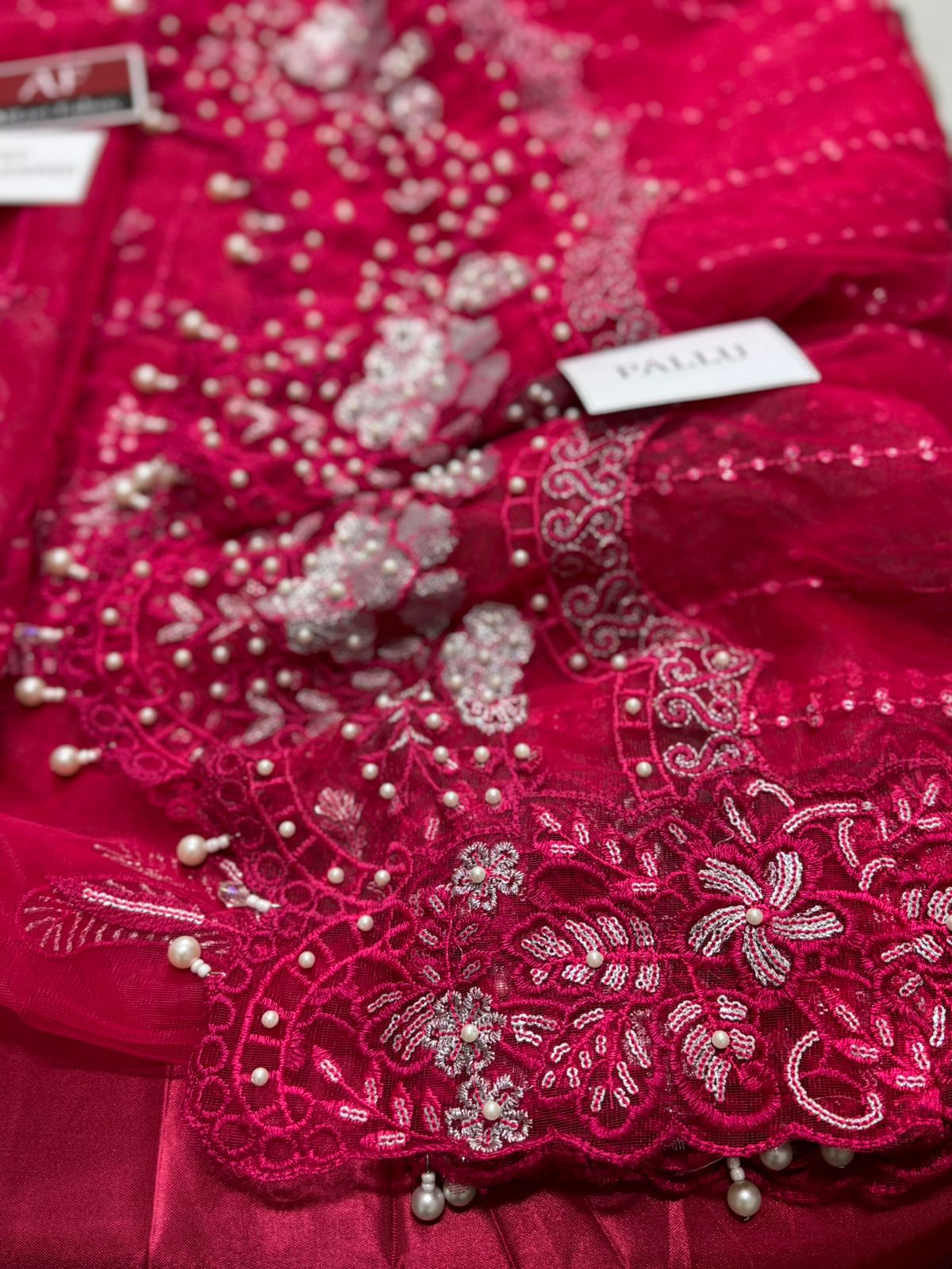 Luxury Unstitched Net Embroidered Saree Atishi -BD-2801- Party Wear