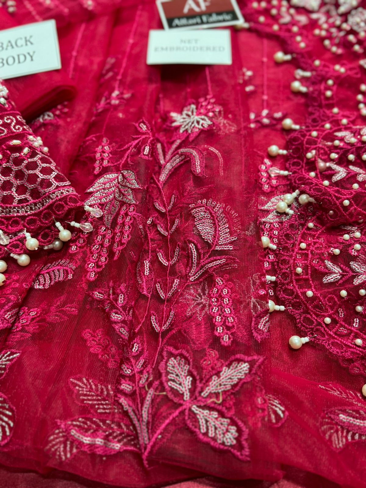 Luxury Unstitched Net Embroidered Saree Atishi -BD-2801- Party Wear