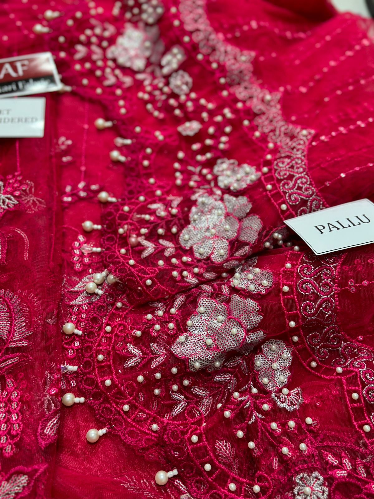 Luxury Unstitched Net Embroidered Saree Atishi -BD-2801- Party Wear