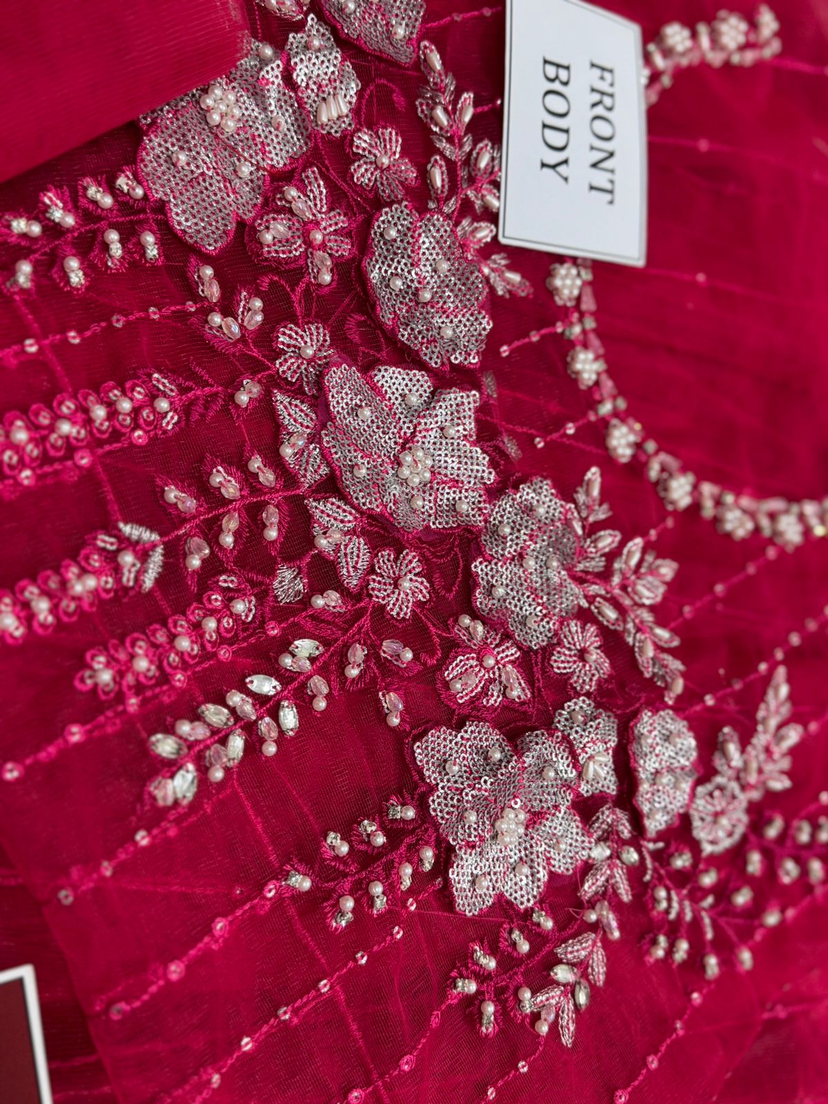 Luxury Unstitched Net Embroidered Saree Atishi -BD-2801- Party Wear