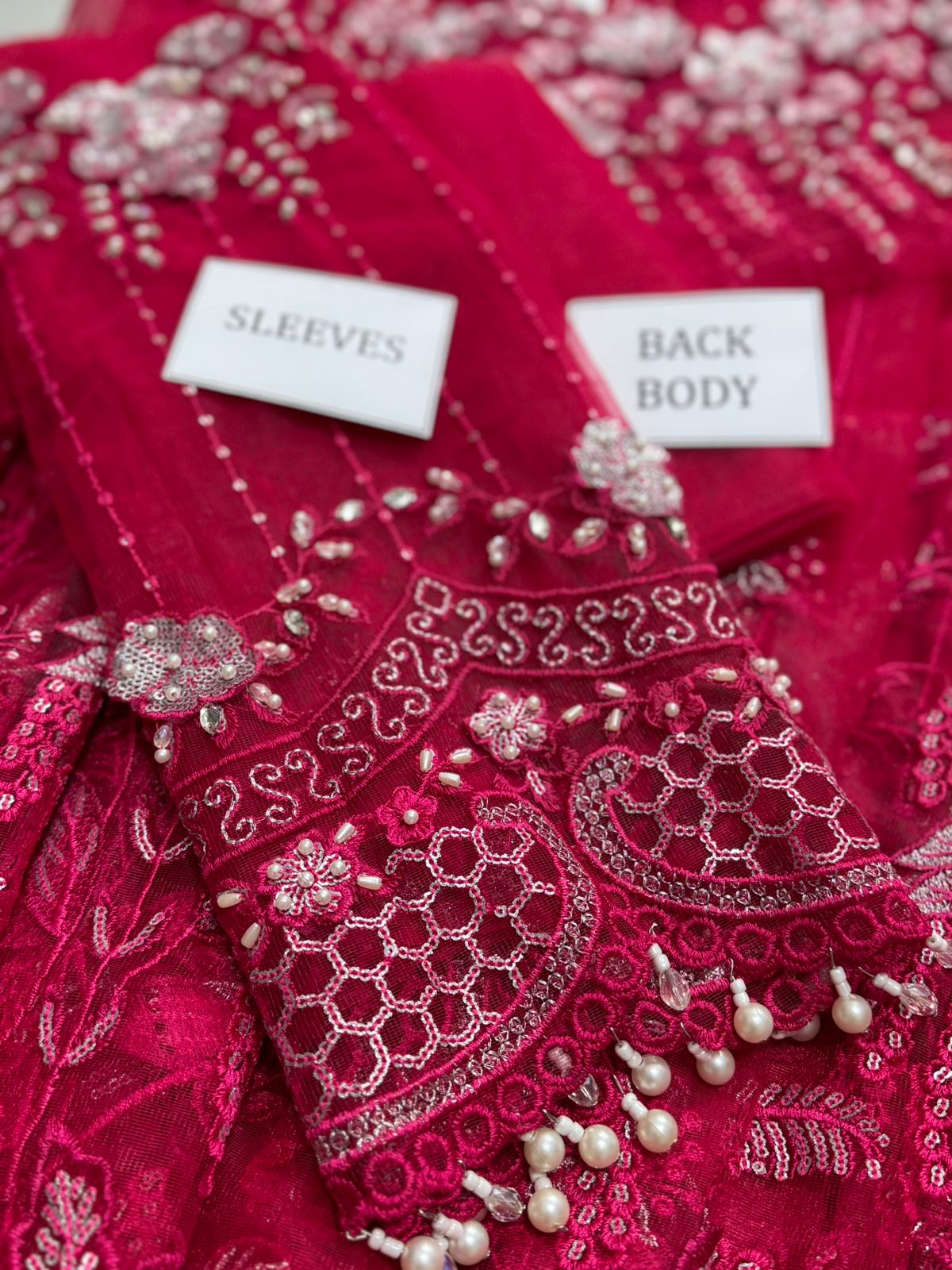 Luxury Unstitched Net Embroidered Saree Atishi -BD-2801- Party Wear