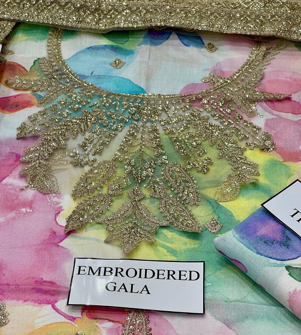 Embroidered Lawn 3 Piece Unstitched Suit IL-UE-312 - Summer Collection