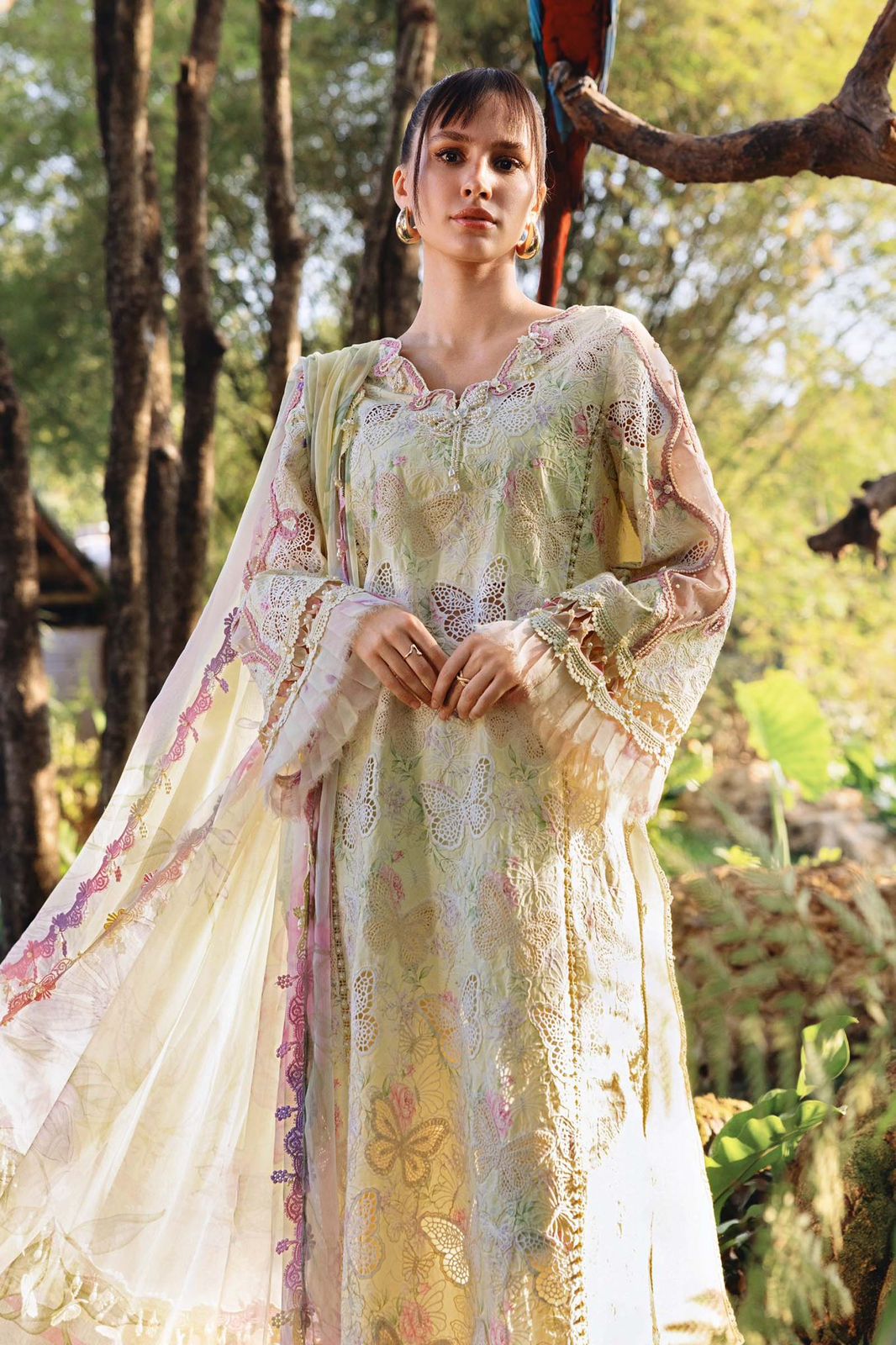 Chikankari Lawn Embroidered 3 Piece Unstitched Dress MPT-2901-B- Summer Collection