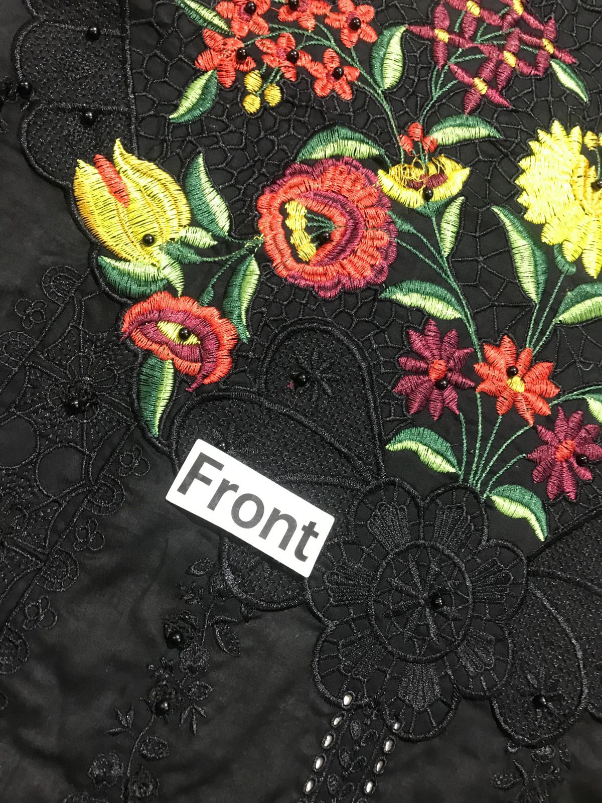Black Luxury Lawn Chicken Kari Embroidered 3 Piece Unstitched