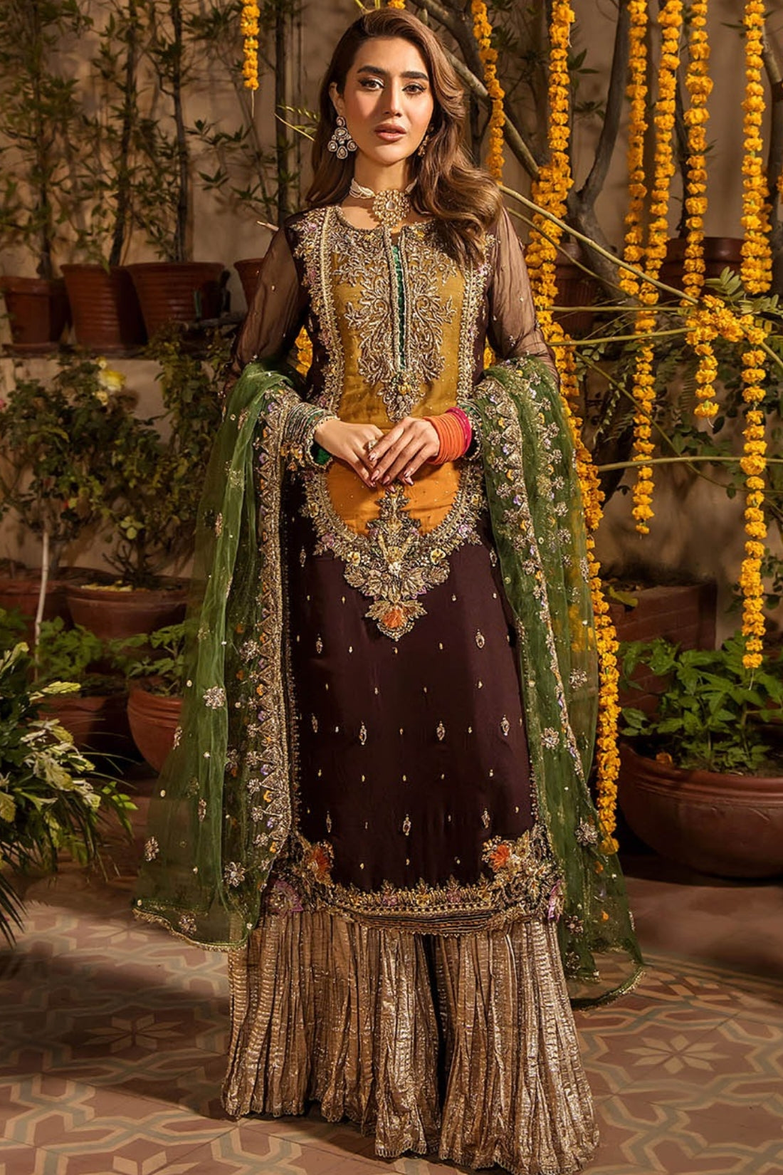 Embroidered Chiffon 3 Piece Unstitched Suit KBC-P-265 - Party Wear