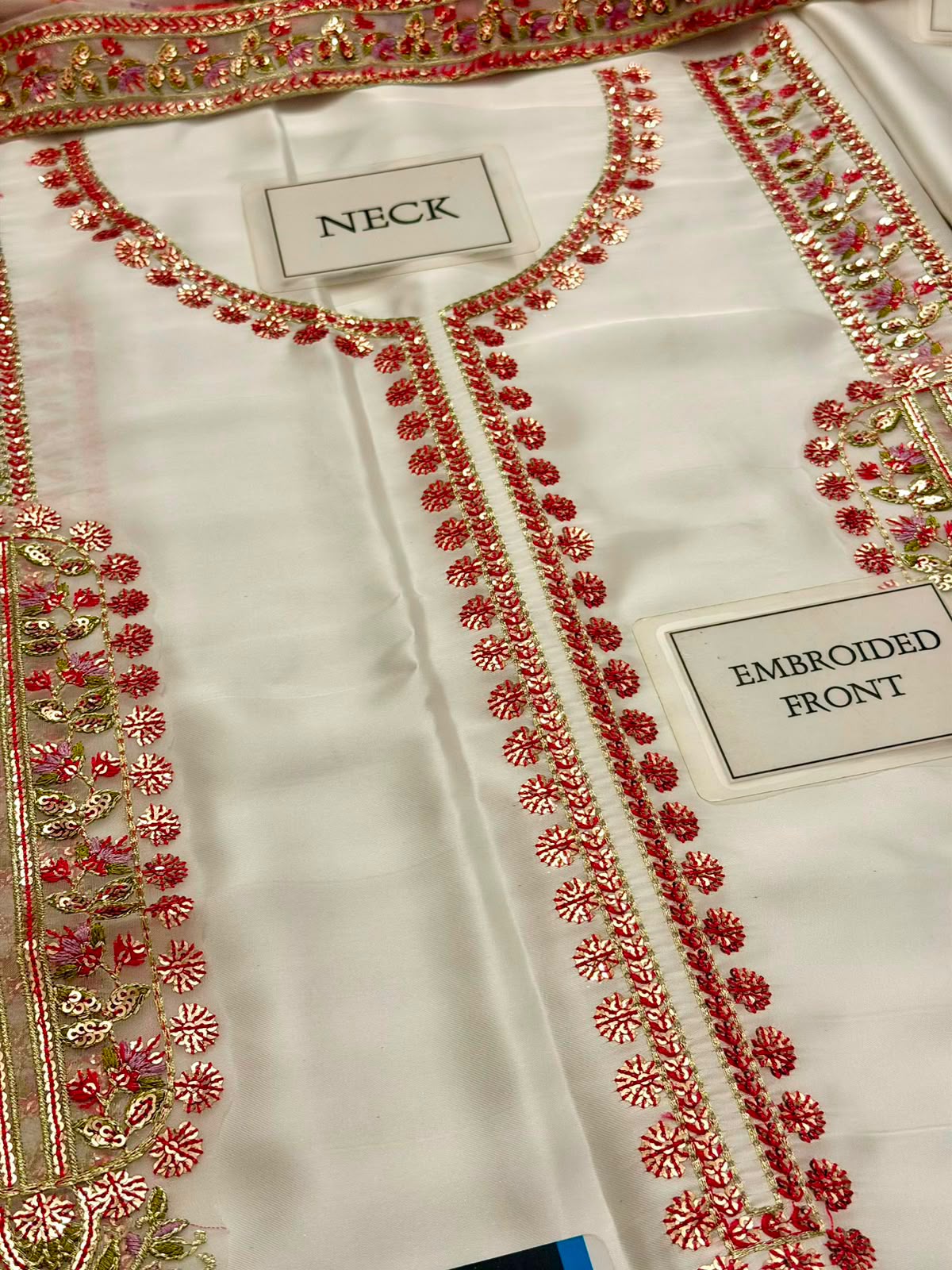 Embroidered Silk 3 Piece Unstitched Suit ACL-FC-30 - Party Wear