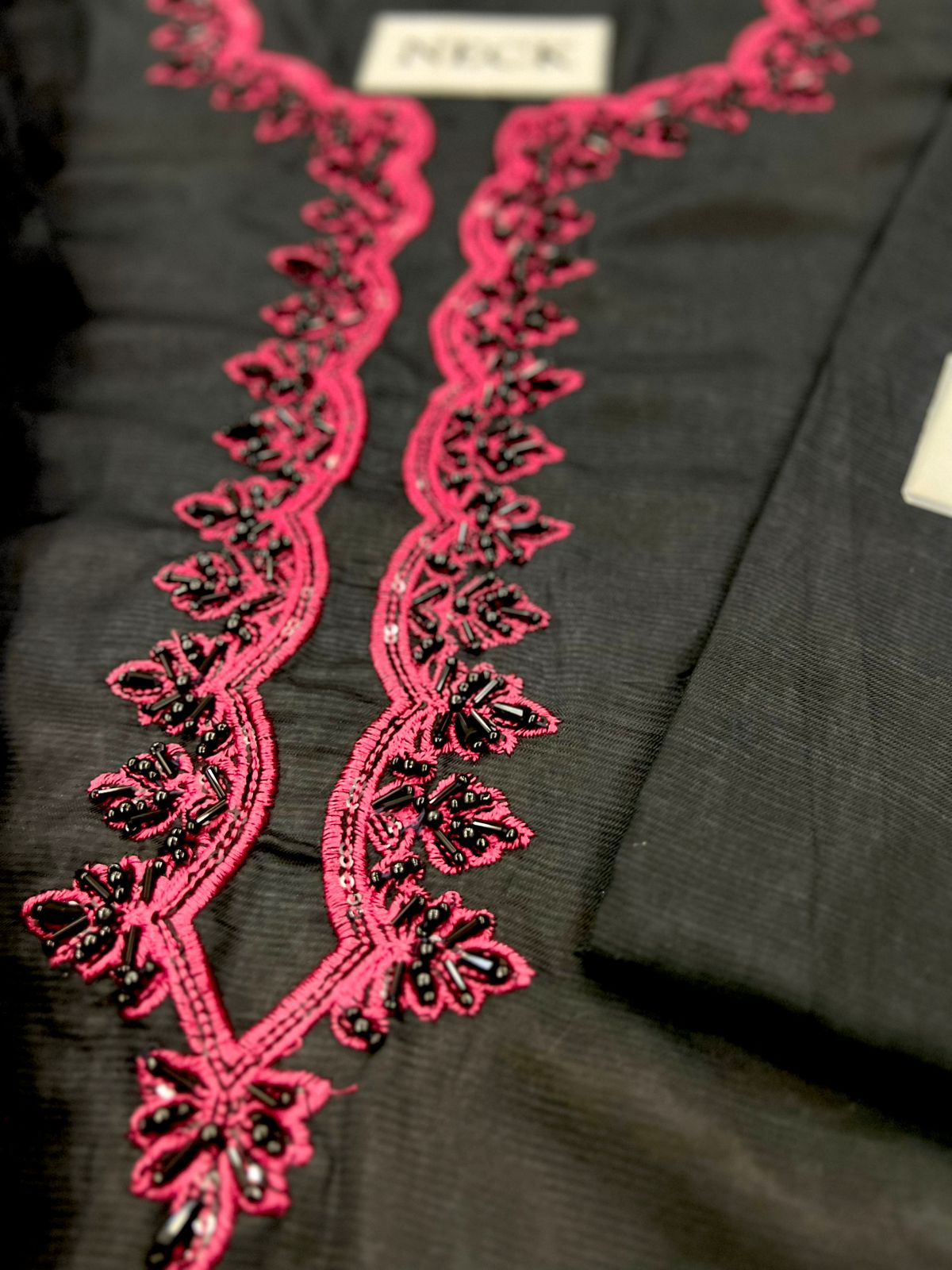 Raw Silk Embroidered Unstitched 3 Piece Suit - Party Wear