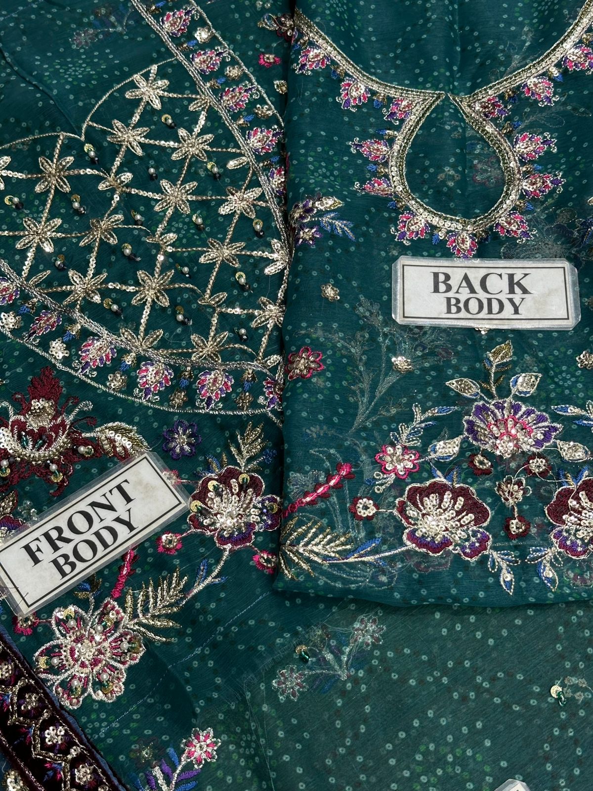 Luxury Chiffon Embroidered Dress 3 Piece Unstitched CH13-03