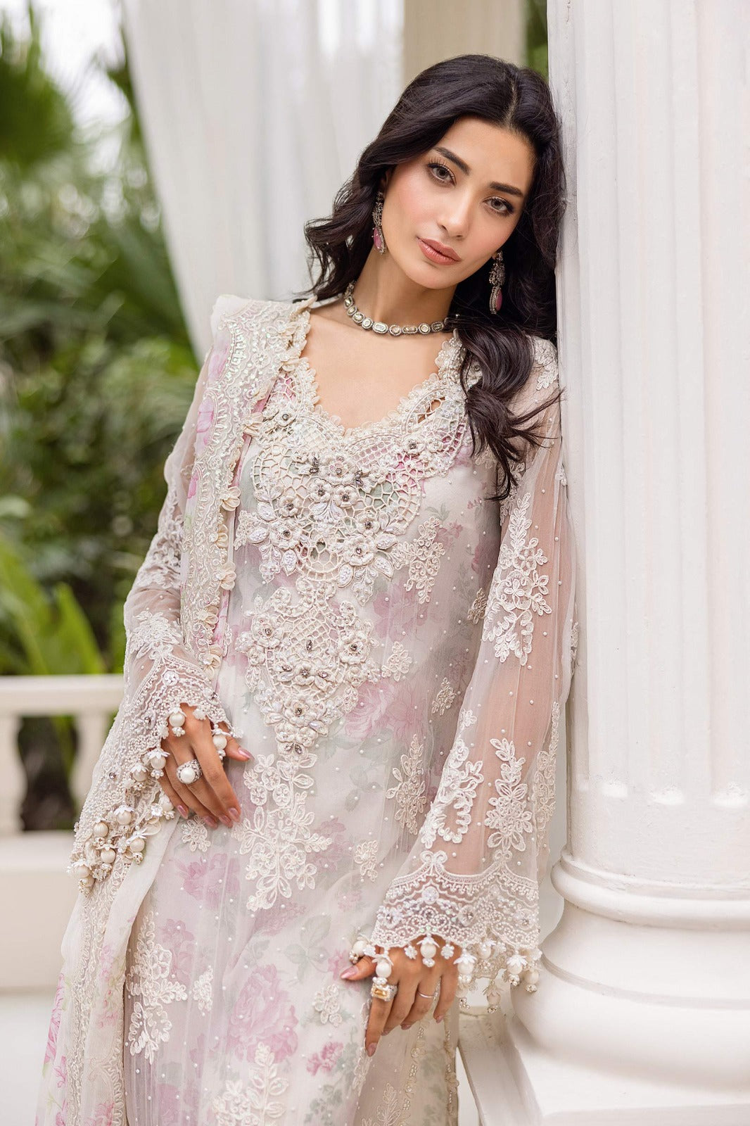 Embroidered Chiffon 3 Piece Unstitched Suit MBC-MPC-25-101 - Party Wear