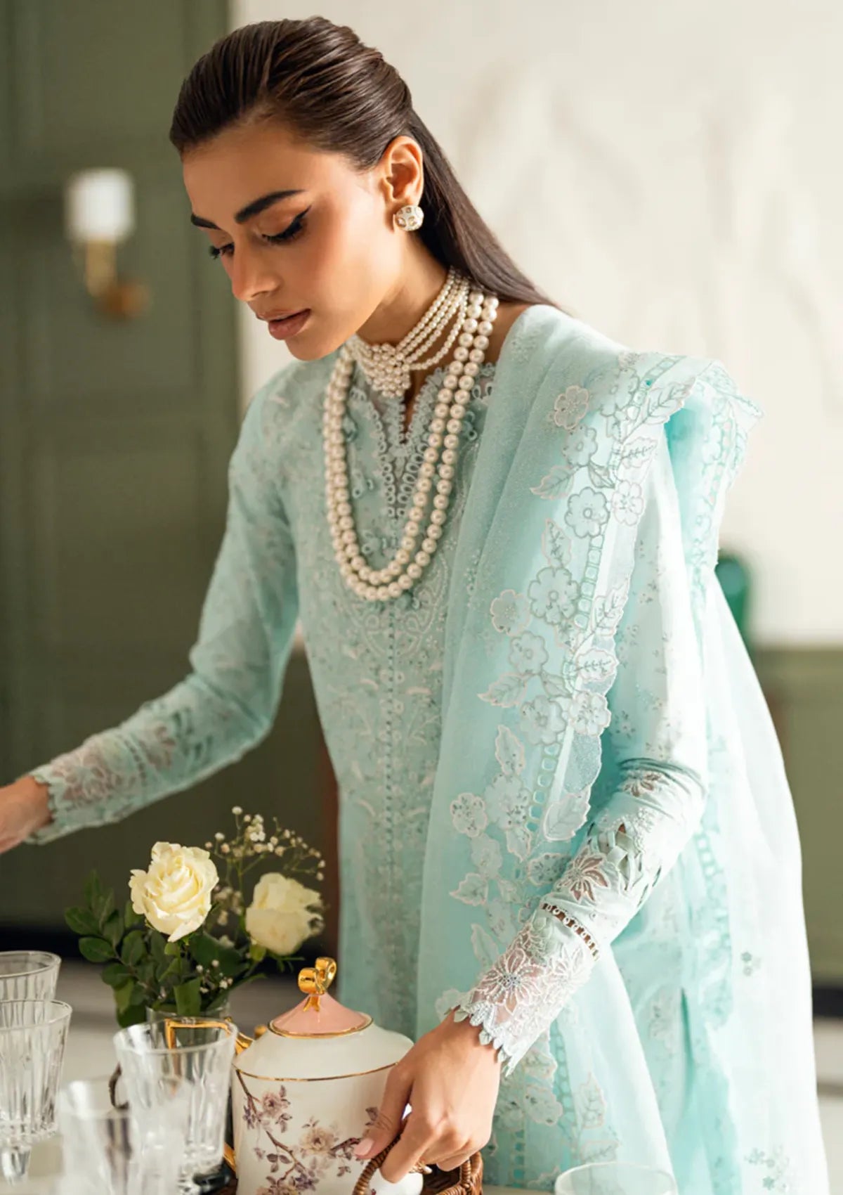 Chikankari Lawn Embroidered 3 Piece Unstitched Dress -CS-06 Neesha