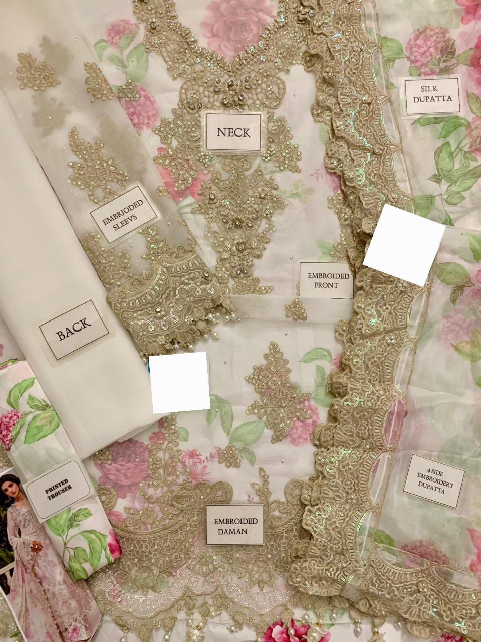 Embroidered Chiffon 3 Piece Unstitched Suit MBC-MPC-25-101 - Party Wear