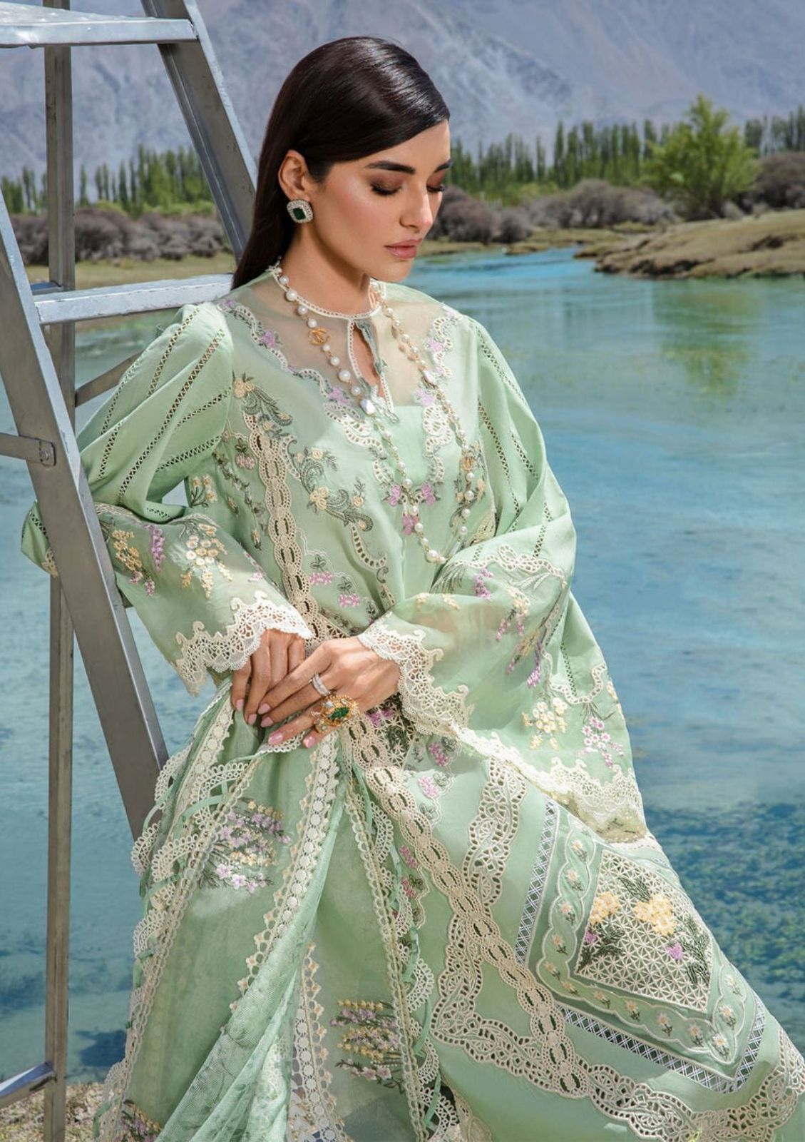 Embroidered Lawn 3 Piece Unstitched Suit CSSL-D02-B - Summer Collection