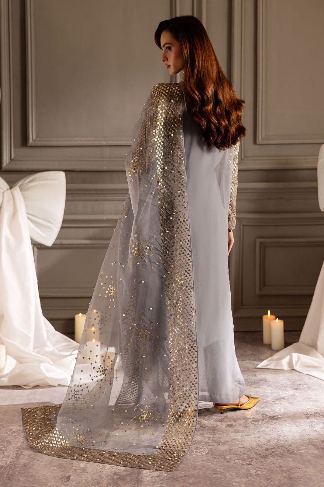 Embroidered Chiffon 3 Piece Unstitched Suit NC-TW-16 - Party Wear