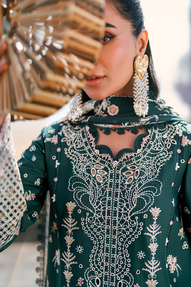 Chicken Embroidered Lawn 3 Piece Unstitched Suit - ELIZA