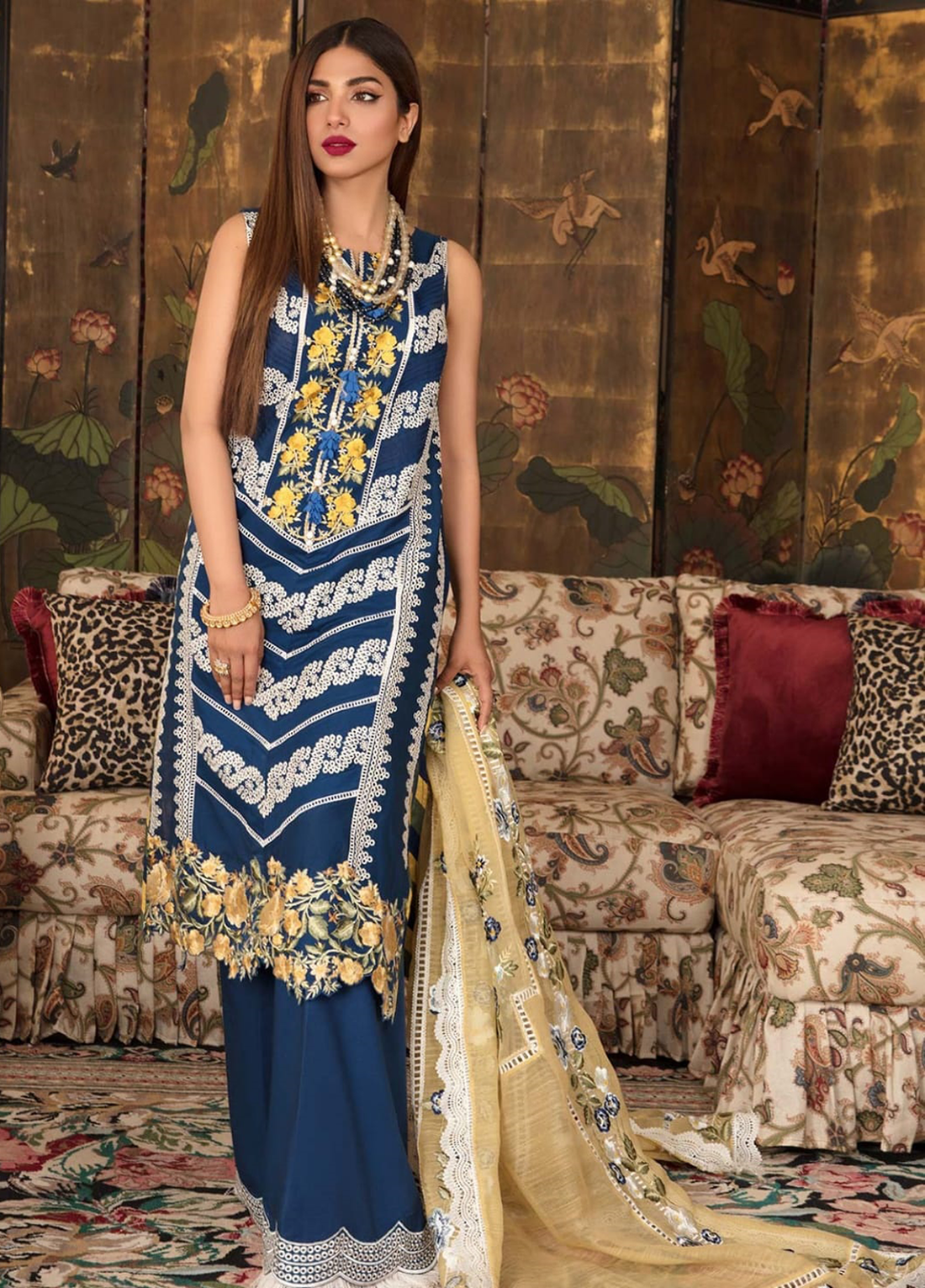 Embroidered Lawn 3 Piece Unstitched Suit - Summer Collection