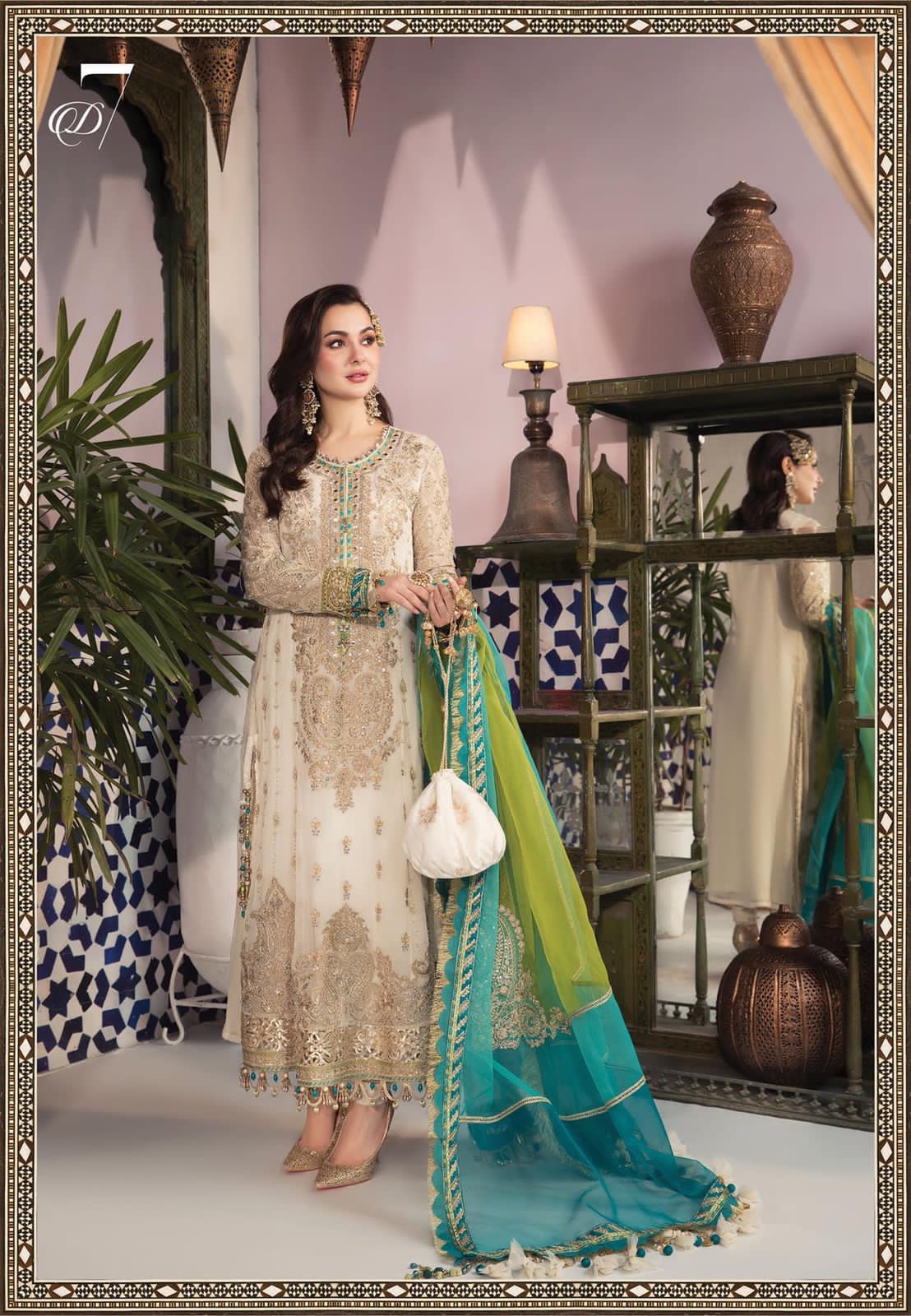 Bottle Green Embroidered Unstitched 3 Piece Chiffon Suit - Party Wear –  SaifullahStore