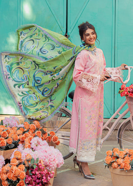 Chicken Embroidered Lawn 3 Piece Unstitched Suit -Mia-5A-Summer Collection