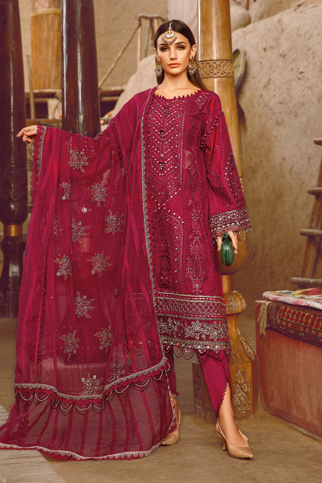 Chicken Embroidered Lawn 3 Piece Unstitched Suit -D-2311-B-Summer Collection