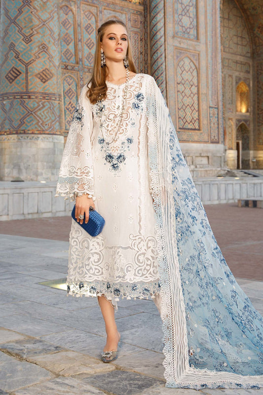 Luxury Lawn Embroidered Lawn 3 Piece Unstitched Suit MBl-D-2315-A -Summer Collection