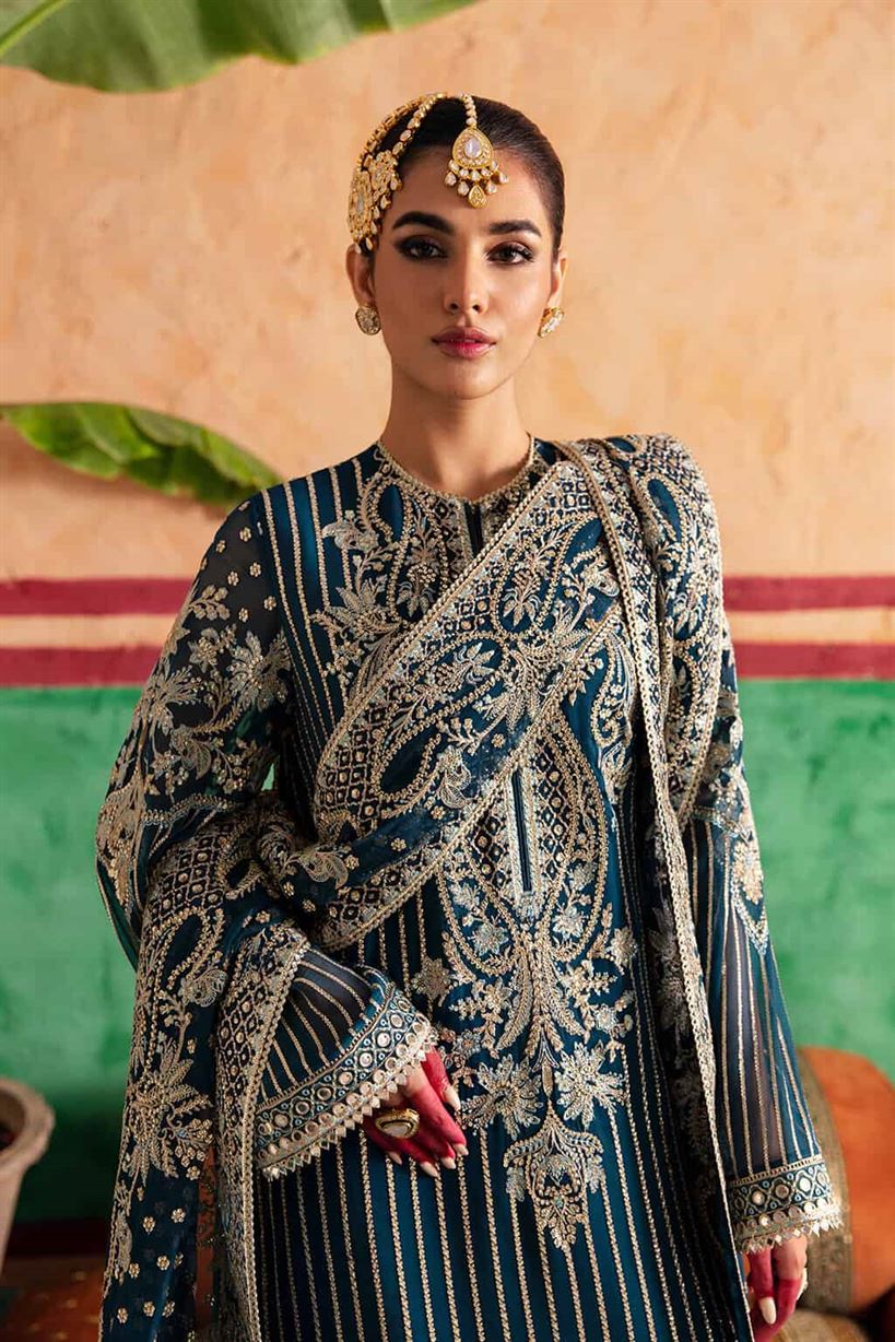 Embroidered Chiffon 3 Piece Unstitched Suit -Party Wear