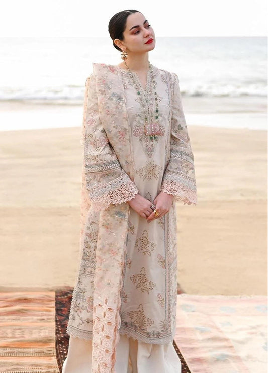 Embroidered Lawn 3 Piece Unstitched Suit QL-SP-03-KHANSA-23 - Summer Collection