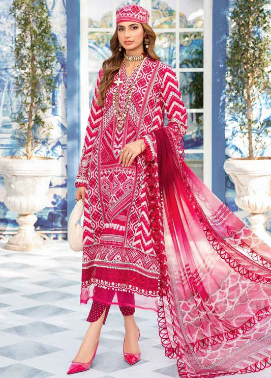 Embroidered Lawn 3 Piece Unstitched Suit MBL-MPT-2208-A-24- Summer Collection