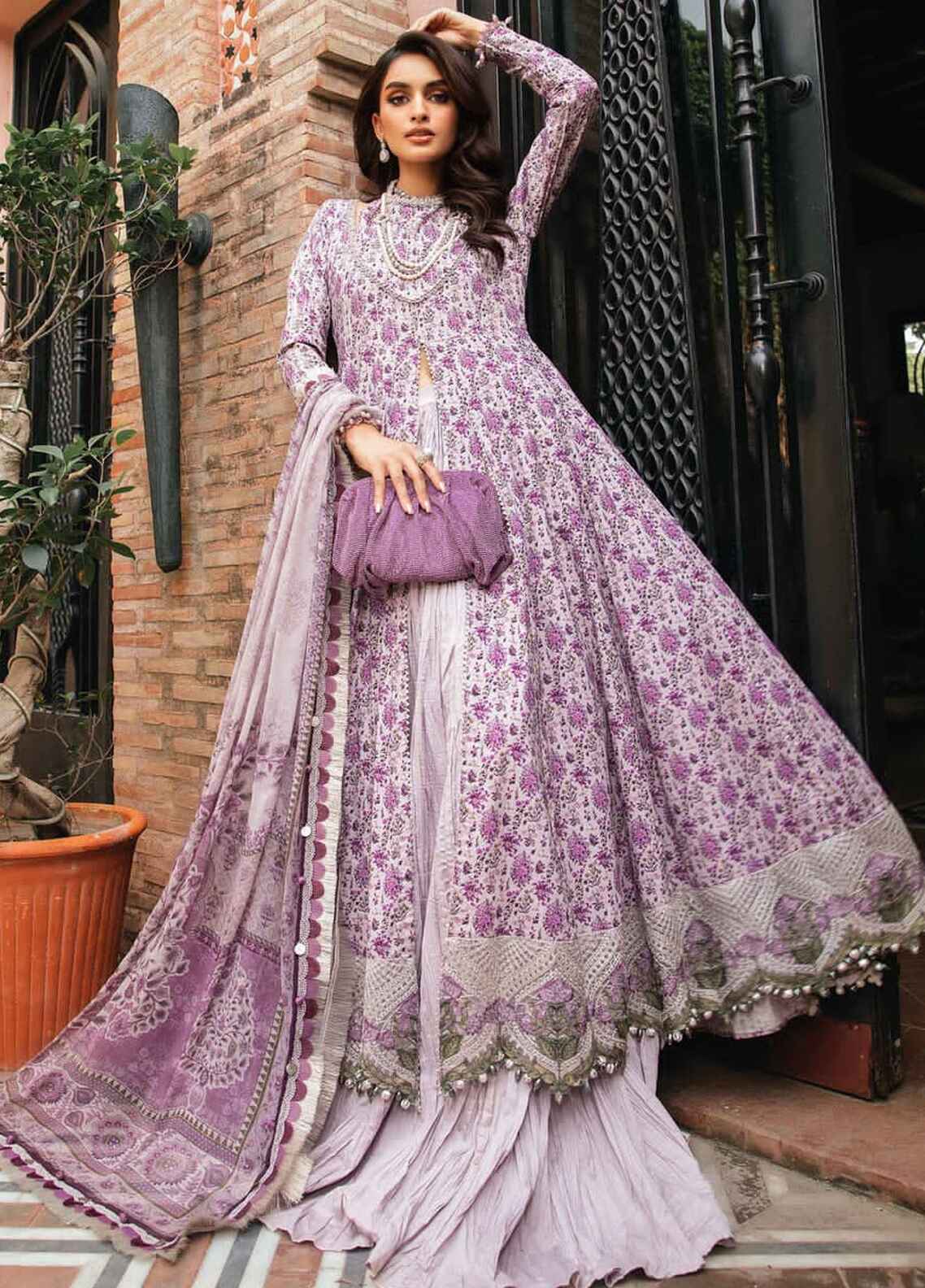 Embroidered Lawn 3 Piece Unstitched Suit MBL-MPT-2207-B-24 - Summer Collection