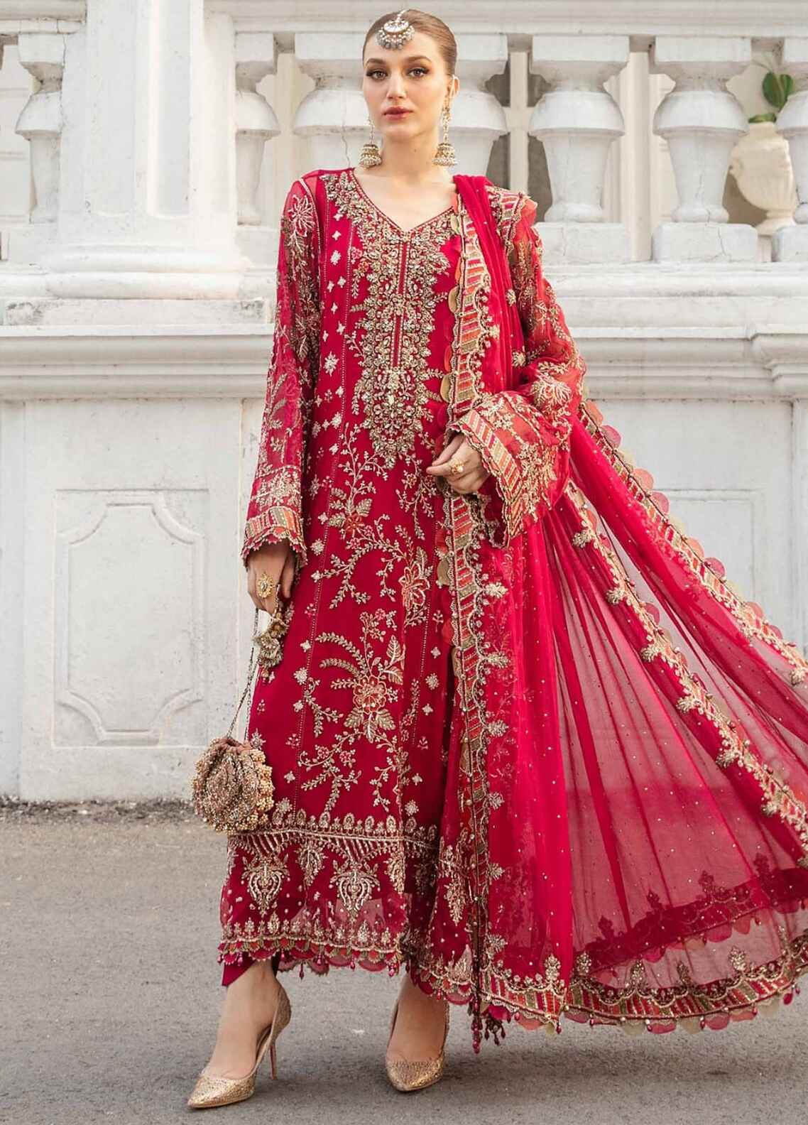 Embroidered Chiffon 3 Piece Unstitched Suit MBC-MPC-24-107 - Party Wear