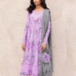 Purple Chicken Kari Embroidered Lawn 3 Piece Unstitched Suit - Summer Collection
