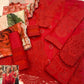 Red Embroidered Chicken Kari Lawn 3 Piece Unstitched Suit ML-D04 - Summer Collection