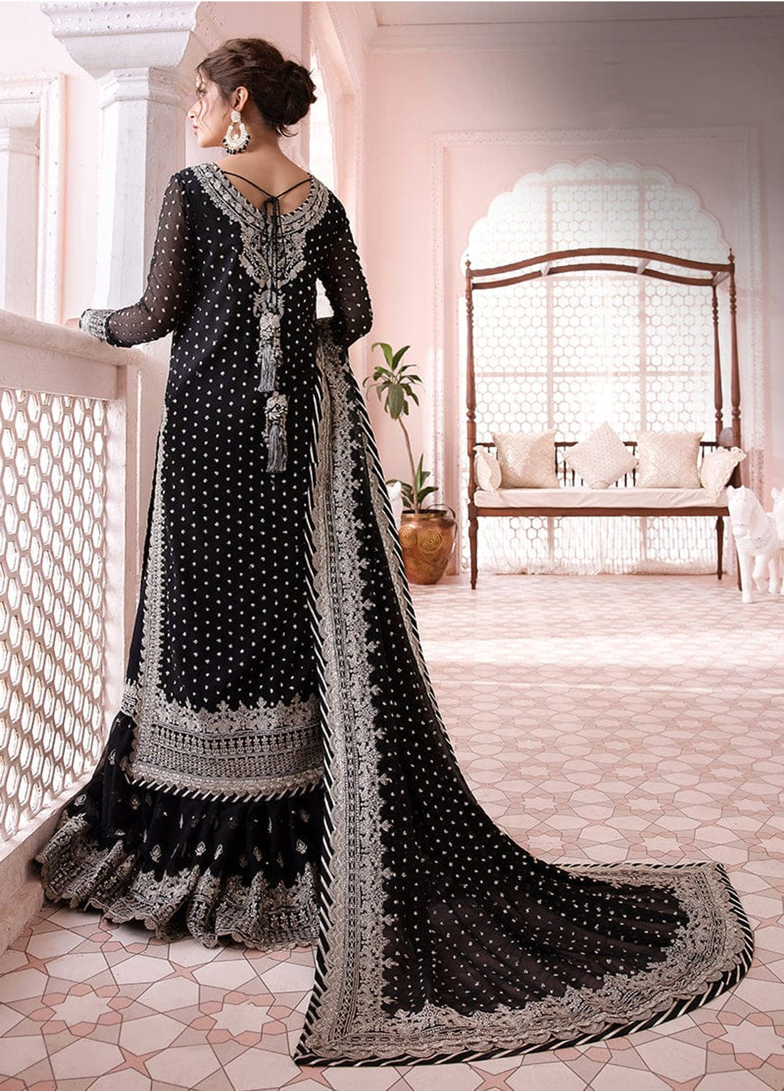 Chiffon Embroidered 3 Piece Unstitched Suit AJCC-D03-23-Party Wear