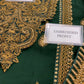 Green Embroidered Chiffon 3 Piece Unstitched Suit AJRNC-D18- Party Wear