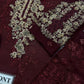 Chiffon Heavy Embroidered Unstitched 3 Piece Suit -Carnelian-Party Wear