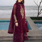 Chiffon Heavy Embroidered Unstitched 3 Piece Suit -Carnelian-Party Wear