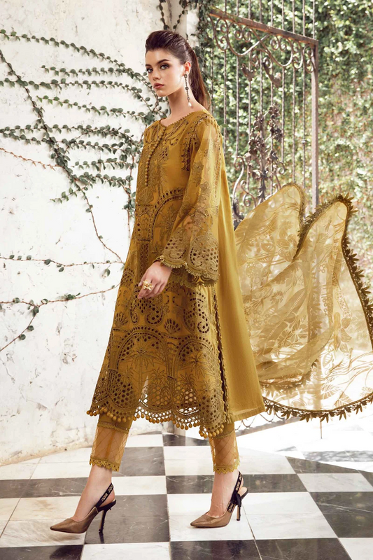 Chicken Embroidered Lawn 3 Piece Unstitched Suit MB-Summer Collection