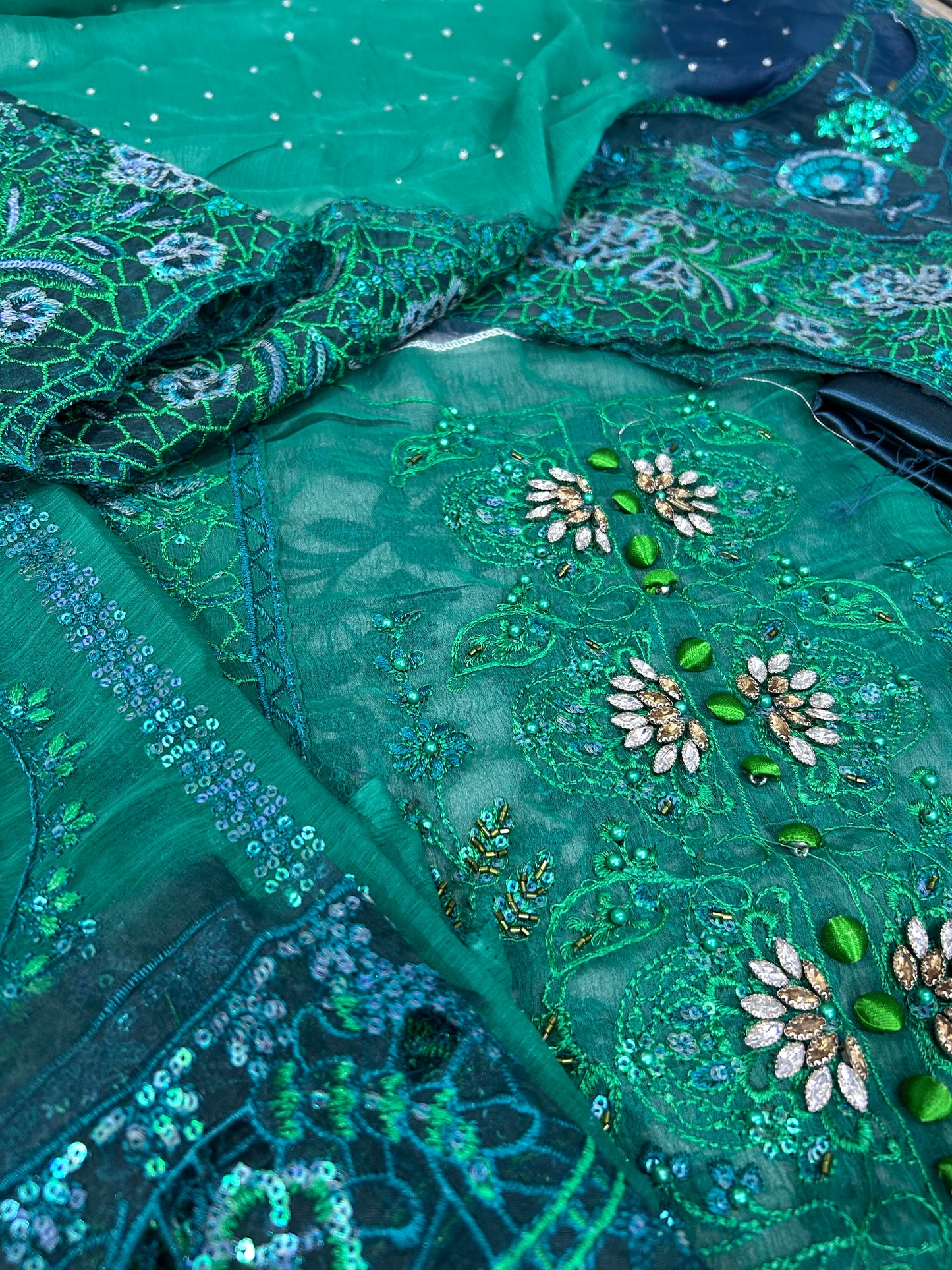 Embroidered Chiffon 3 Piece Unstitched Suit MBC-MPC-25-106 - Party Wear