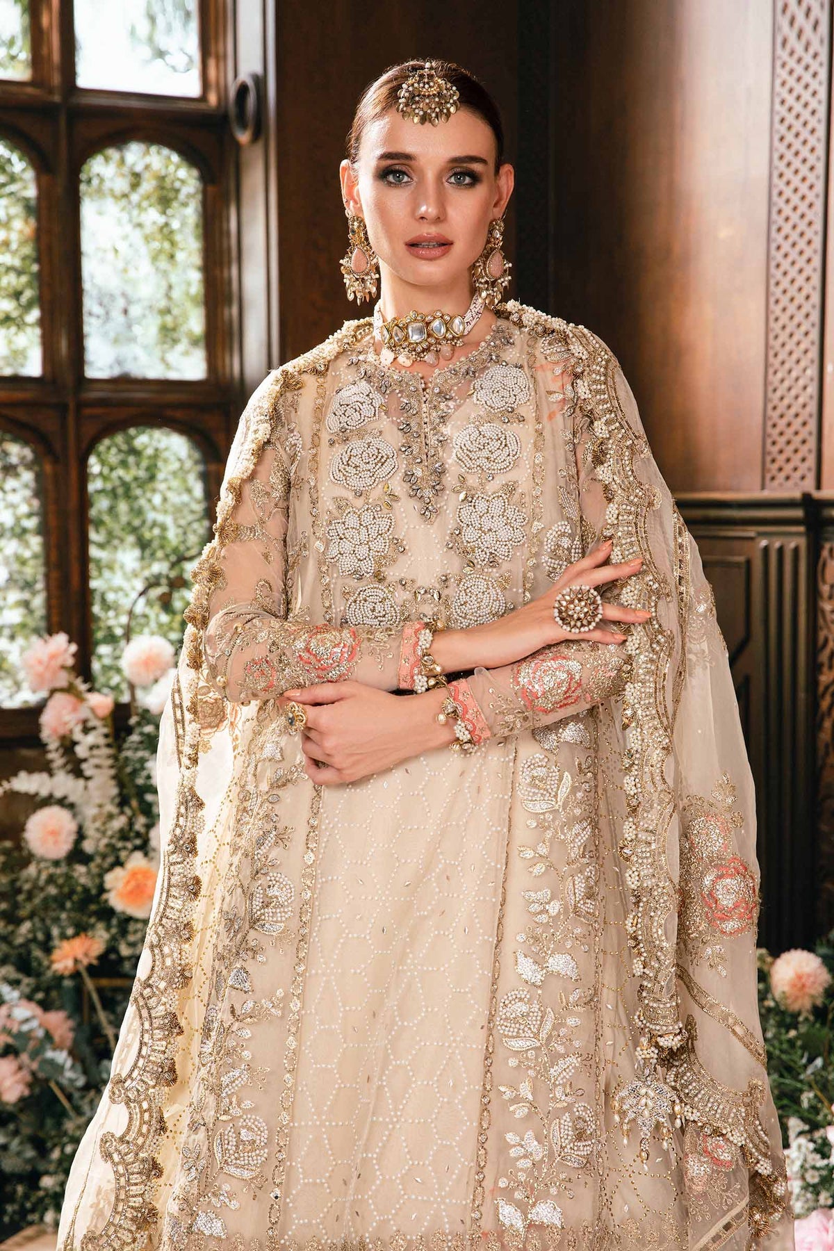 Embroidered Organza 3 Piece Unstitched Suit MBC-BD-2805-24-Party Wear