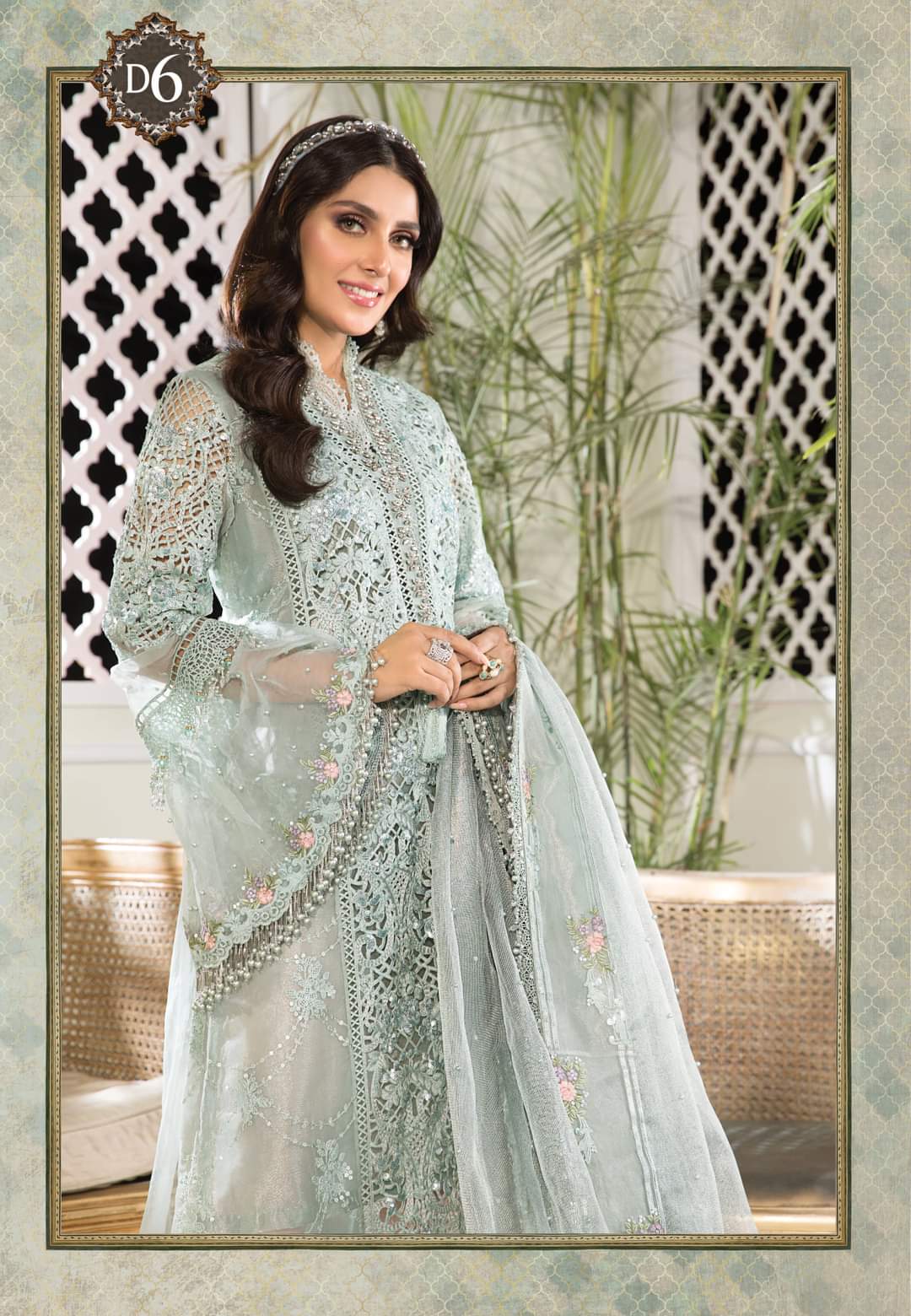 Embroidered Unstitched 3 Piece Organza Suit MBC-BD-2206-21-Party Wear