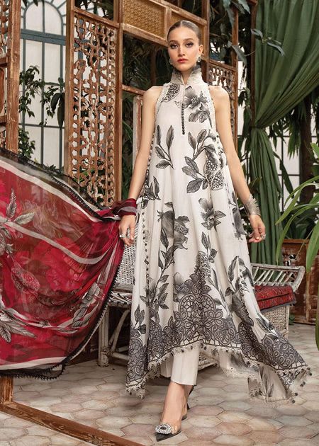 Embroidered Lawn 3 Piece Unstitched Suit MBL-MPT-1803-A-23 Summer Collection