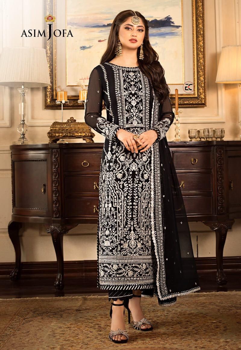 Embroidered Chiffon 3 Piece Unstitched Suit AJJMC-D21-23 -Party Wear