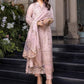 Chiffon Heavy Embroidered Unstitched 3 Piece Suit -AK-Pink-Party Wear